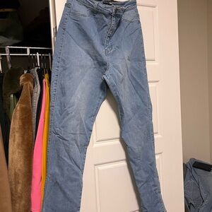 Fashion Nova Light Blue High-Rise Jeans
